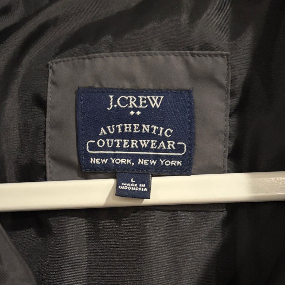 J. Crew Men's Charcoal Puffer Jacket - Picture 2 of 6
